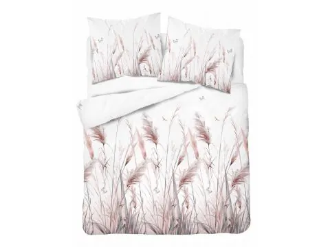 Pościel bawełniana 220x200 trawy pampasowe beżowe – 100% bawełna