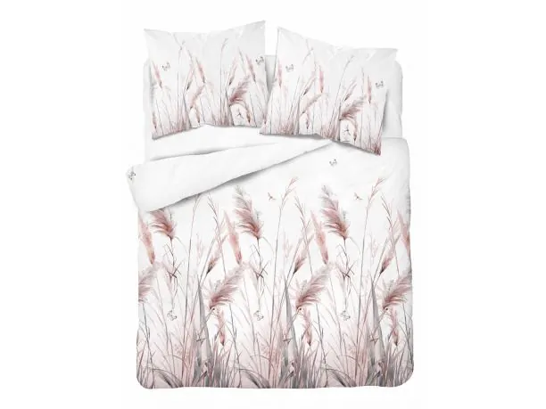 Pościel bawełniana 220x200 trawy pampasowe beżowe – 100% bawełna
