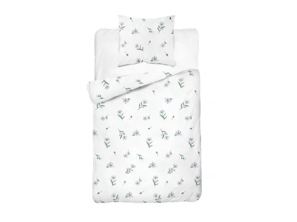 Pościel bawełniana 140x200 – błękitna łączka i cykoria 100% bawełna