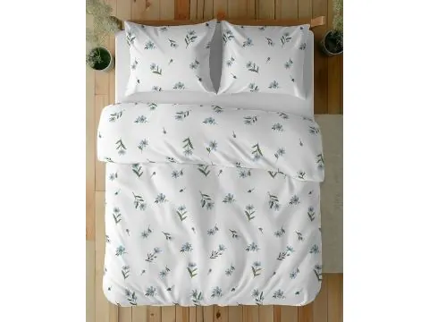 Pościel bawełniana 220x200 – błękitna łączka i cykoria 100% bawełna