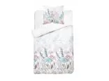 Pościel bawełniana 140x200 – eteryczny ogród z lawendą i hortensjami