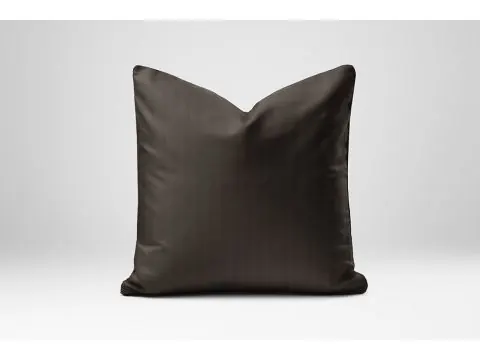 Poszewka Adamaszkowa 40x40 Brązowa Mocha | 100% Bawełna Pasy 1cm