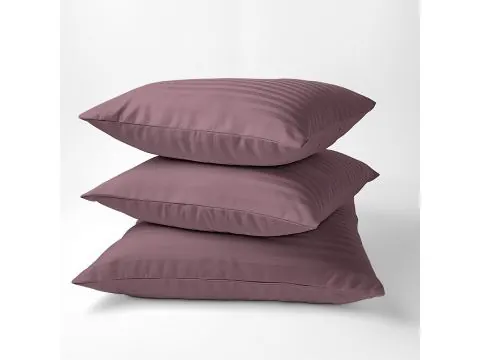 Poszewka Adamaszkowa 40x40 Antyczny Róż | Bawełna Pasy 1 cm