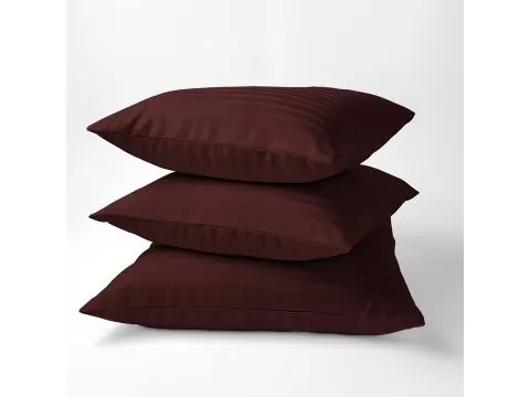 Poszewka Adamaszkowa 40x40 Kolor Wino | Bawełna Żakardowa Pasy bordowy