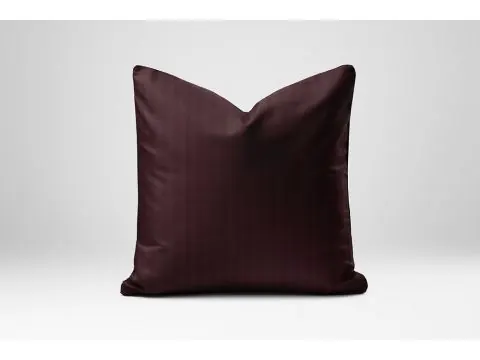 Poszewka Adamaszkowa 40x40 Kolor Wino | Bawełna Żakardowa Pasy bordowy