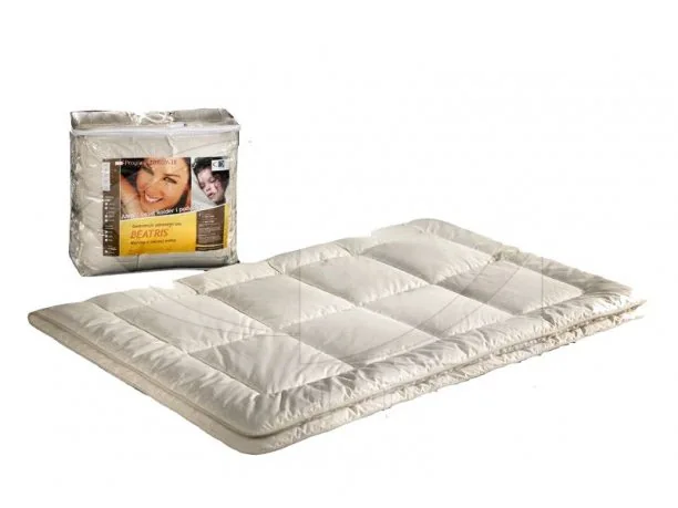 Kołdra wełniana 140x200 z owczej wełny kremowa AMW