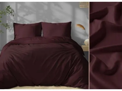 Pościel 220x200 Adamaszkowa Wino pasek 1 cm adamaszek bordo