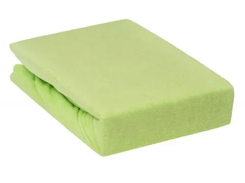 Prześcieradło Frotte z gumką jasny seledyn 60x120 - dla dziecka 005