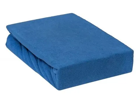 Prześcieradło Frotte z gumką - chaber - 60x120 - dla dziecka jasny popiel