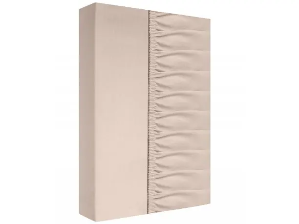 Prześcieradło bawełniane z gumką silver 160x200 + 25 cm beżowy