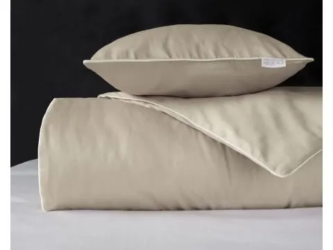 Pościel makosatyna 160x200 piaskowy beż – elegancka z lamówką