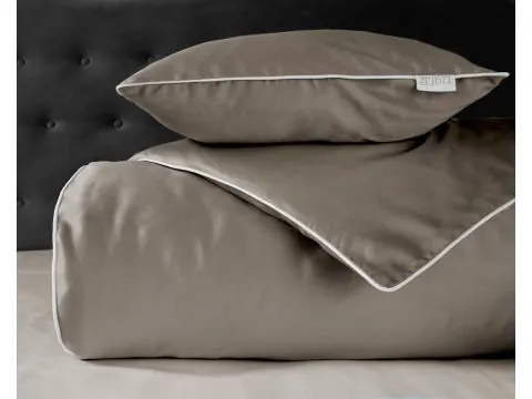 Pościel 160x200 taupe – makosatyna premium, elegancki komplet satynowy