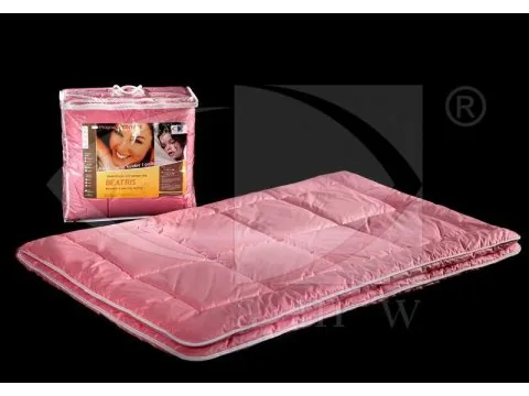 Kołdra wełniana 140x200 z owczej wełny różowa AMW