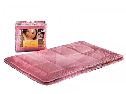 Kołdra wełniana 220x200 z owczej wełny różowa AMW