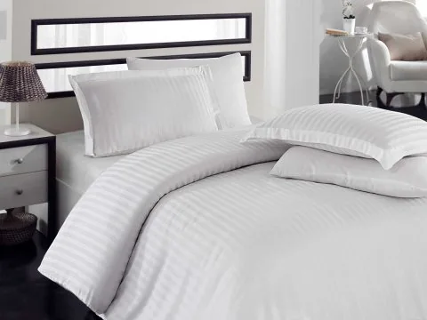 Komplet pościeli bambusowej Stripe White 200x220