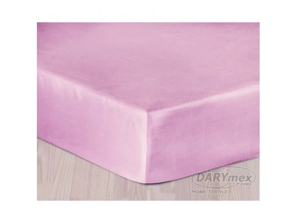 Prześcieradło satynowe 160x200 wrzos 016 z gumką