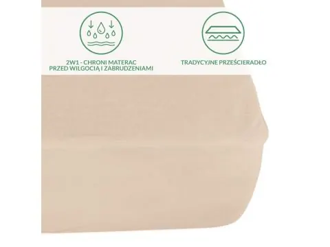 Prześcieradło Nieprzemakalne 60x120 Jersey Beżowe