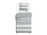 Pościel z Bawełny 140x200 cm | Szara w Elegancki Ornament Turecki Paisley