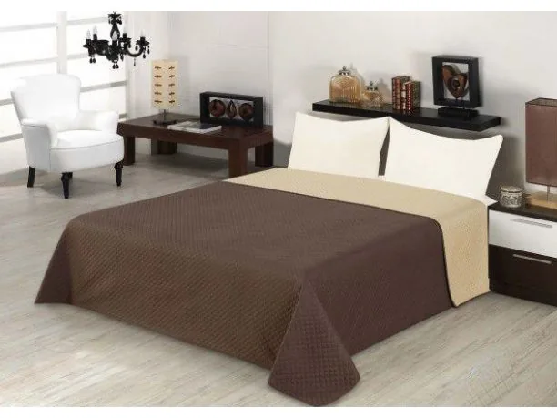 Narzuta Dwustronna 170x210 Diamond Beż / Brąz