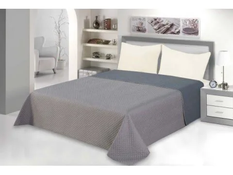 Narzuta Dwustronna 170x210 Diamond Szary / Grafit