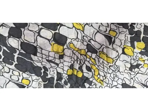 Pościel z kory 160x200 – 100% bawełna, wzór kamieni szary i żółty