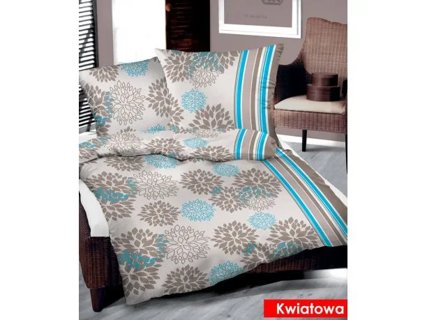 Komplet pościeli z bawełny Bielbaw 160x200 Kwiatowa