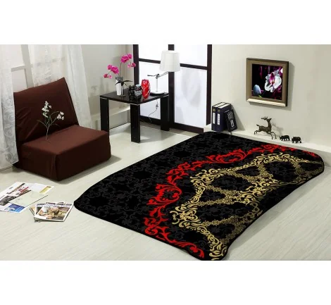 Koc z Akrylu 160x220 Czarno szary 261