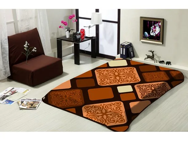 Koc akrylowy 160x220 Brązowo beżowy Kostaka 262