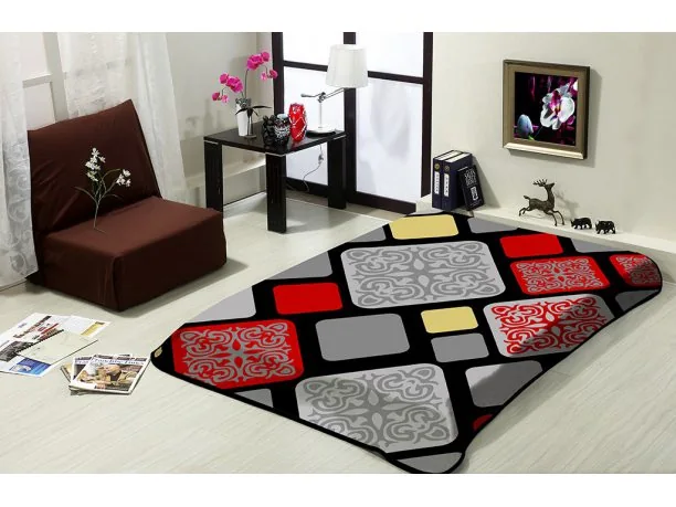 Koc z akrylu 160x220 Czarno szara Kostaka 263