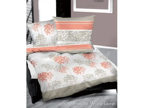 Pościel flanelowa Znakomita Morelowa 160x200 Bielbaw