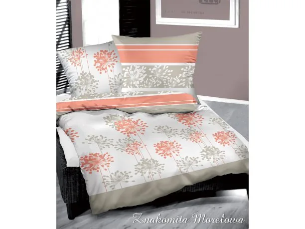 Pościel flanelowa Znakomita Morelowa 160x200 Bielbaw