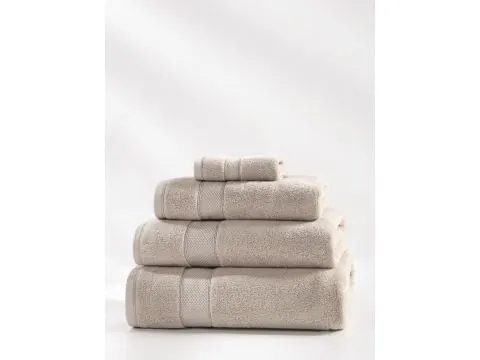 Ręcznik do rąk i twarzy Leo 50x90 cm – jasnobeżowy, 100% bawełna, 650 g/m²