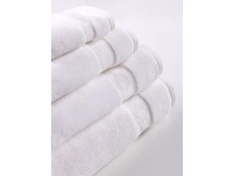 Ręcznik kąpielowy Leo 70×140 cm – biały, 100% bawełna, 650 g/m²