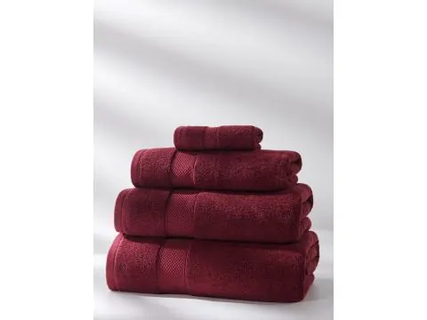 Ręcznik do rąk i twarzy Leo 50x90 cm – bordo, 100% bawełna, 650 g/m²