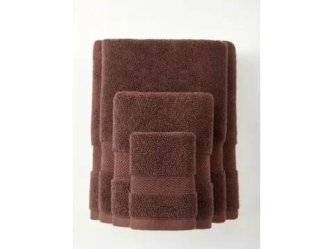 Ręcznik do rąk i twarzy Leo 50x90 cm – brąz, 100% bawełna, 650 g/m²