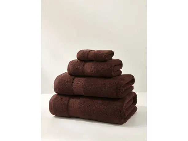 Ręcznik do rąk i twarzy Leo 50x90 cm – brąz, 100% bawełna, 650 g/m²