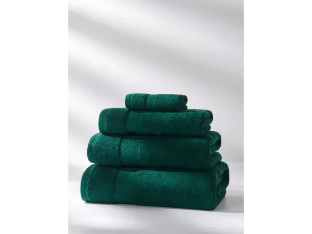 Ręcznik kąpielowy Leo 70×140 cm – zieleń butelkowa, 100% bawełna, 650 g/m²