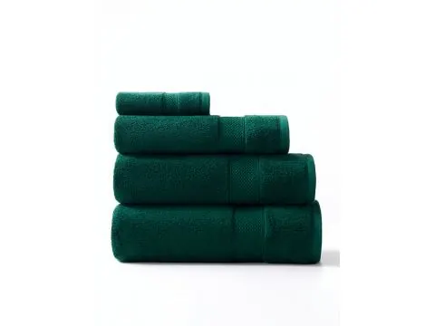 Ręcznik kąpielowy Leo 70×140 cm – zieleń butelkowa, 100% bawełna, 650 g/m²