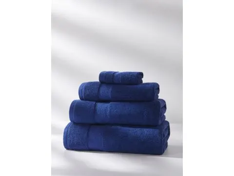 Ręcznik do rąk i twarzy Leo 50x90 cm – granatowy, 100% bawełna, 650 g/m²