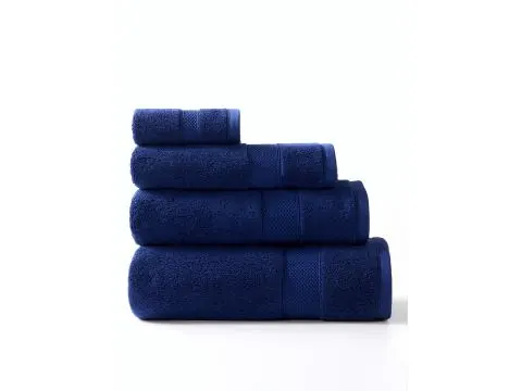Ręcznik do rąk i twarzy Leo 50x90 cm – granatowy, 100% bawełna, 650 g/m²