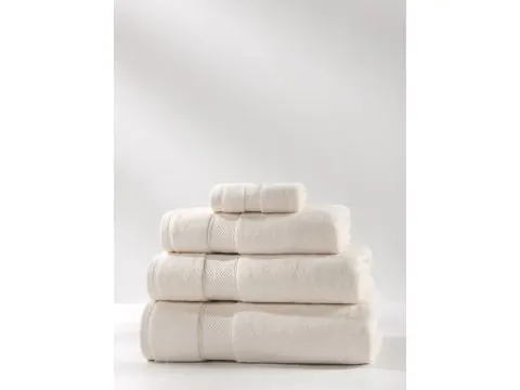 Ręcznik do rąk i twarzy Leo 50x90 cm – kremowy, 100% bawełna, 650 g/m²