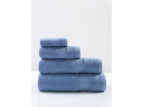 Ręcznik kąpielowy Leo 70×140 cm – niebieski, 100% bawełna, 650 g/m²