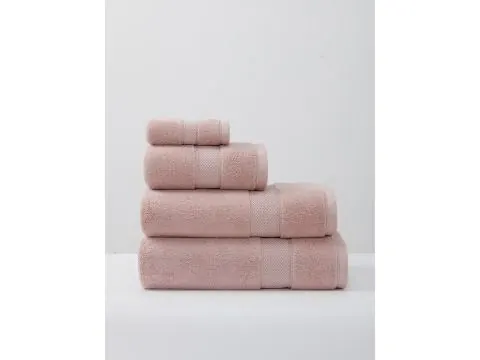 Ręcznik kąpielowy Leo 70×140 cm – pudrowy, 100% bawełna, 650 g/m²