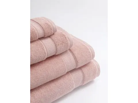 Ręcznik do rąk i twarzy Leo 50x90 cm – pudrowy, 100% bawełna, 650 g/m²