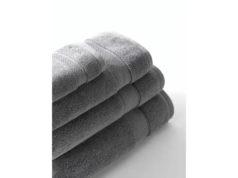 Ręcznik do rąk i twarzy Leo 50x90 cm – szary, 100% bawełna, 650 g/m²