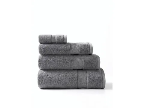 Ręcznik do rąk i twarzy Leo 50x90 cm – szary, 100% bawełna, 650 g/m²