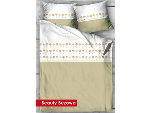 Pościel satynowa Beauty Beż 220x200 Gold Line Greno