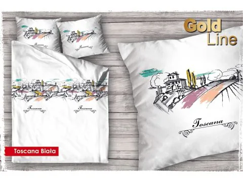 Pościel z satyny bawelnianej Toscana 220x200 Gold Line Greno