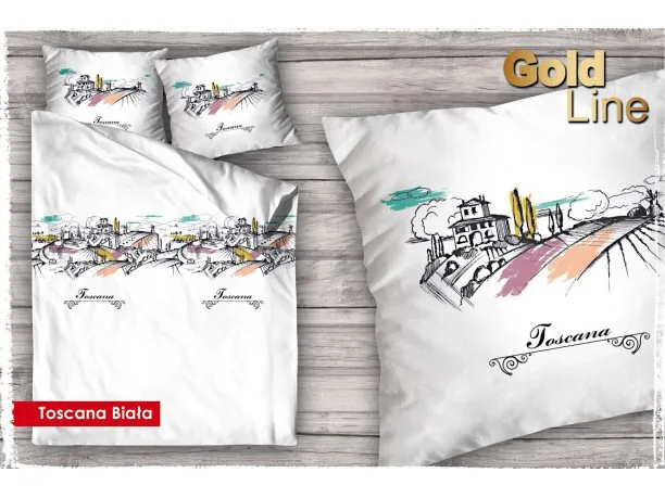 Pościel z satyny bawelnianej Toscana 220x200 Gold Line Greno