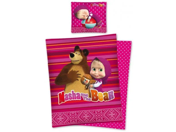 Pościel dziecięca 140x200 Masha and the Bear Masha 01